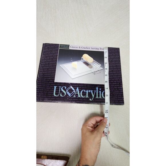 Cheese & Cracker Serving tray Holder Fancy U.S. Acrylic 1993 - Picture 5 of 7